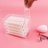 Mekupeu 5 Layer Makeup Organizer Storage Box Clear Eyelash Storage