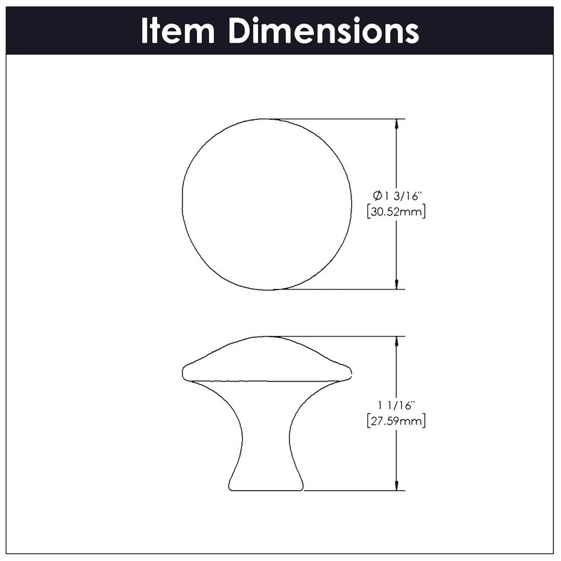 Hickory Hardware P2170-BI-10B P2170-10PACK Craftsman Pack of (10) - 1-1/4