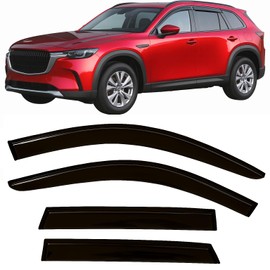2024 2025 Tape-On Rain Guards for Mazda CX-90 & CX-70 Side Window Visor Deflectors Turbo S Select Preferred Plus Premium Tinted Vent Shades CX90 CX70