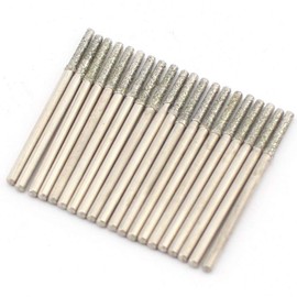 JINGLING 2mm Diamond Drill Bits Grinding Head Lapidary Tools for Stone Pack of 30Pcs