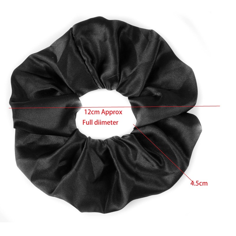 Mytoptrendz® Plain Satin Hair Scrunchies Ponytail Hair Tie Traceless Luxurious