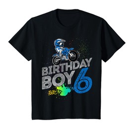 Kids Dirt Bike Rider 6 Years Old Motocross 6th Birthday Boy T-Shirt