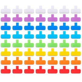 56 Pcs Multi-Color Cable Labels Write On Cord Labels Oval Cable Tags Wire Labels Cable Tags Cable Management and Identification Hook and Loop Wire Tags Wire Tags for Electronics Computers 8 Colors