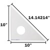 10-inch 45-45-90 Drafting Triangle, Clear Plastic
