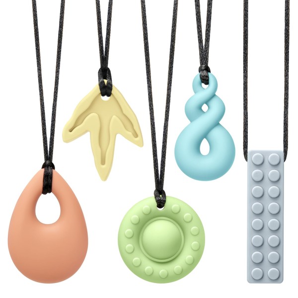 CLDY Kaukette für Kinder, 5er-Pack sensorische Kauketten, Autismus-Spielzeug für Jungen