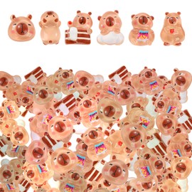 300 Pieces Tiny Capybaras for Dollhouse Miniatures,Mini Resin Animals,Resin Animals Capybara Crafting,Perfect Tiny Resins Animal for Diy Garden Dollhouse,Micro Landscaping Accessories