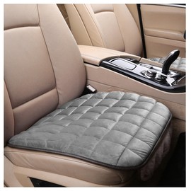 2PCS Car Seat Cushion,[Autumn Winter Car Essentials] Soft Plush Car Seat Covers with Storage Pocket for Comfortable Driving,Universal Car Interior Accessories Memory Foam Seat Cushion (Gray)