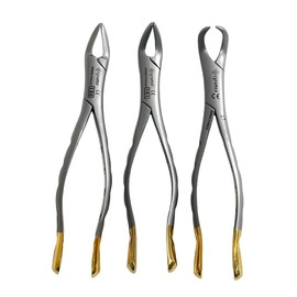 Dental Extracting Extraction Serrated Forceps #151#150# 23 Set of 3 Universal, Premium Quality Golg Handle, Stainless Steel
