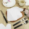 QWORK White Microfiber Dusting Gloves, 60 Pieces Dusting Mitt, Wipes