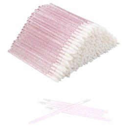 60 Stück Lippenpinsel, rosa Lippenstift-Applikator, Make-up-Pinselstäbe für Lippen, Augen und Make-up Anwendung