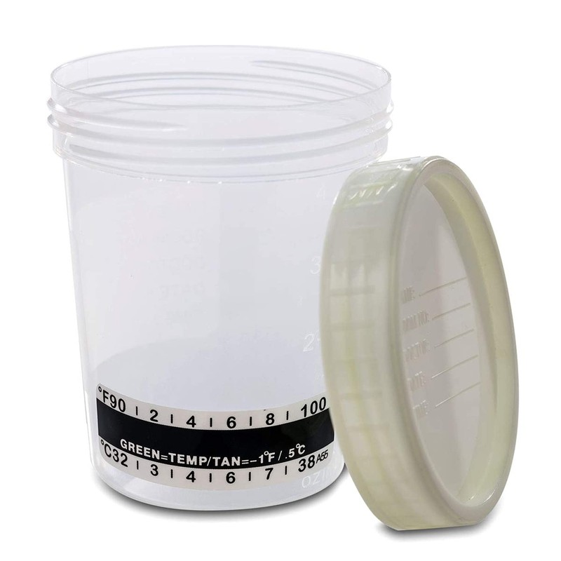 10 x Urine Sample Cup Screw Cap 120 ml with