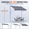 VEVOR Manual Retractable Awning, 118" Outdoor Retractable Patio Awning Sunshade