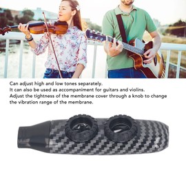 Kazoo Flute for Adults, Dual Hole Flute, Adjustable Musical Wind Instrument with Diaphragm for Playing Performance Gifts (Strip Pattern)