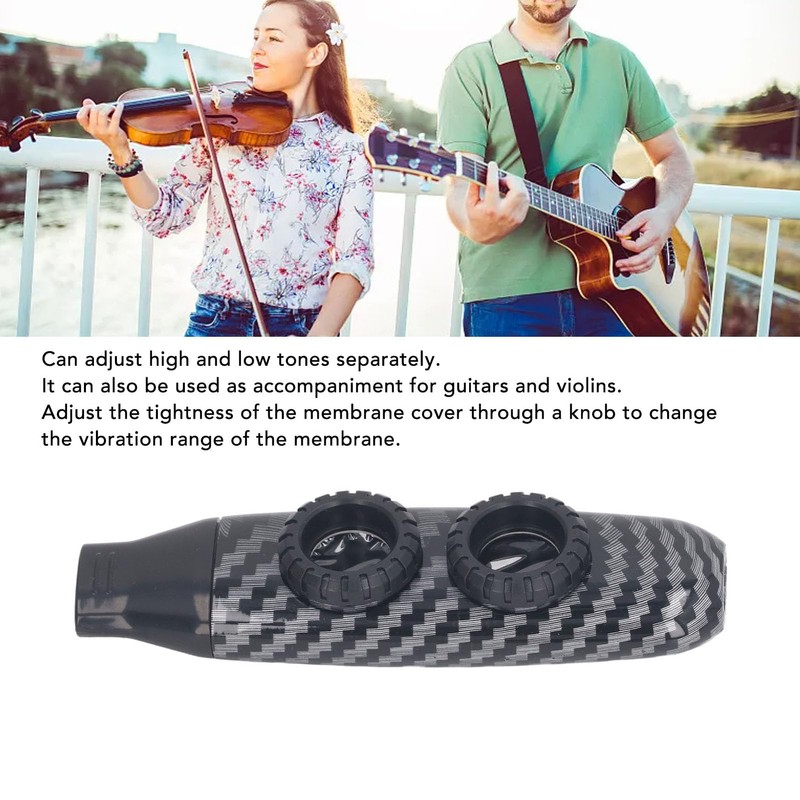 Kazoo Flute for Adults, Dual Hole Flute, Adjustable Musical Wind