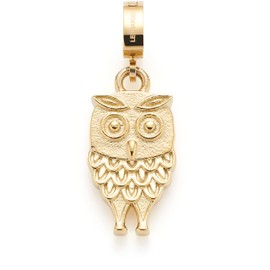 Leonardo Jewels Clip&Mix Lilo 022886 Stainless Steel Pendant Necklace Pendant 2.5 cm Small Owl Bracelet Charm Gold Women's Jewellery, Stainless Steel, No Gemstone