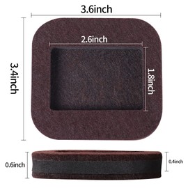 Ezprotekt Felt Caster Cups, Felt Pads Bottom Furniture Caster Cups, Caster Cups for Hardwood Floors, Furniture Hardwood Sliders Furniture Pads for Hardwood Floors Prevents Scratches (12 Pack, Brown)