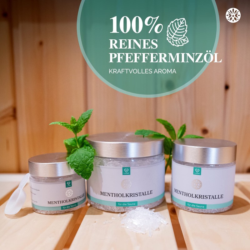 LoWell® Menthol Crystals in Resealable Tin, Sauna Crystals, Menthol Sauna