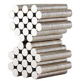 eokoaiee 100pcs 10x1mm Industry Science Office Magnet DIY Art Building Scientific Magnetic Disc Craft Decorative Fridge Magnets