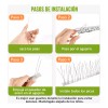 HomeChi 12 Pcs Púas Antipalomas Y Aves Caja Con Lineales
