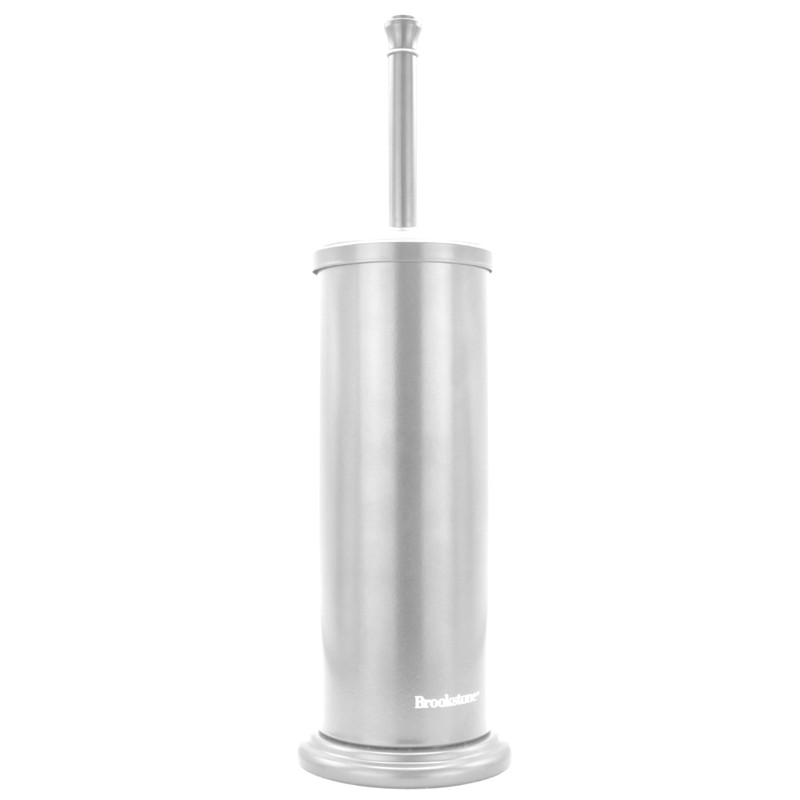 BROOKSTONE Toilet Brush and Holder Set for Bathroom with Splash