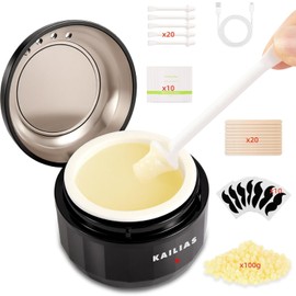Nose Wax Kit, Nose Hair Wax, Nose Wax Hair Removal Set for Men and Women, Portable Nose Hair Remover, Nose Waxing Set, Mini Wax Machine with 100 g Wax, 20 Nose Wax Sticks, USB Quick Heating