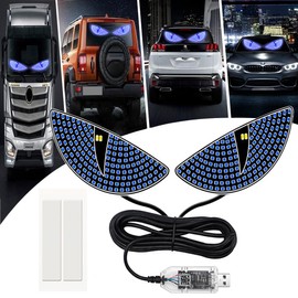 2 Pcs Eyes Light,Half-Devil's Eye Light Car Light,Devil Eyes Light for Windshield,Led Devil Eye Light for Car,LED Demon Eye Light Front Back Windshield,Devil Eye Led Light for Car Back Window (Blue)