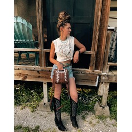 Wrangler Western Fringe Crossbody Bags for Wome Designer Women's Crossbody Handbags Vintage Tassel Top Handle Handbags WG193-2003CF