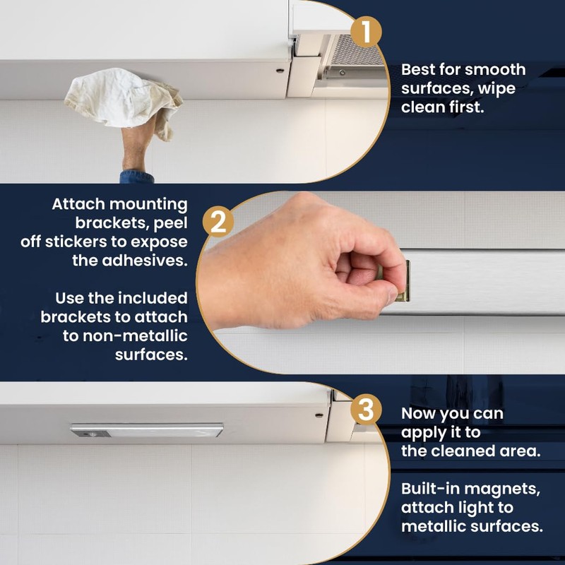 VYANLIGHT Kitchen Under Cabinet Lights - Wireless Motion Sensor LED