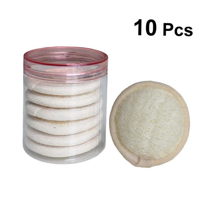 FOMIYES Gentle Face Exfoliator Makeup Remover Pads Pcs Loofah Sponge