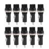 WANGCL 10Pcs 10A 250V Fuse Holder Panel Mount 5 x