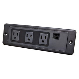 Electriduct in-Desk/On-Desk/Under The Table Desk Power Center - 3 Outlets & 2 USB 3.1 Amp Ports (White)