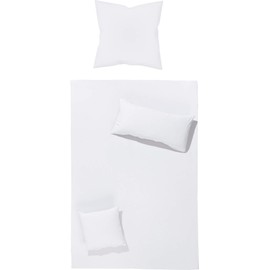Erwin Müller Würzburg Renforcé Bed Linen with Envelope Closure White with Envelope Closure Size 135 x 200 cm (40 x 80 cm)