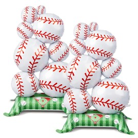 2 PCS Giant Baseball Balloons, Self Standing Baseball Party Decorations