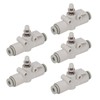 5PCS Throttle Valve Straight Through PVC Regulating Valve Pneumatic Fittings