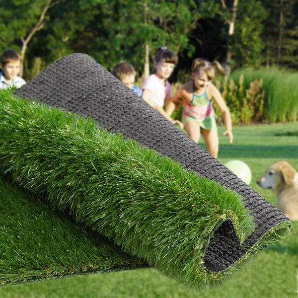 Artificial Grass Thick Turf 3 ft x 5 ft,1.38" Artificial Synthetic Fake Grass Rug, Indoor/Outdoor Realistic Turf Grass Lawn Mat for Dogs Pets, Patio, Landscape, Garden, Custom Size