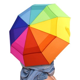 YUEMING Pocket Umbrella, Storm Resistant, Pocket Umbrella, Ribs, Windproof, Storm Pocket Umbrella for Men and Women, Small, Lightweight, Compact, b