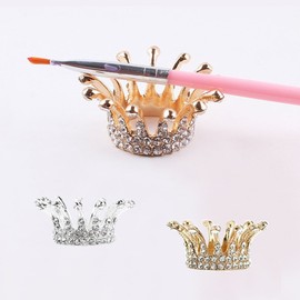 내꺼득템 Nail Art Crystal Crown Nail Brush Holder