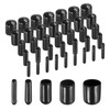sourcing map 100pcs Round Rubber End Caps Protective Caps 1/16"