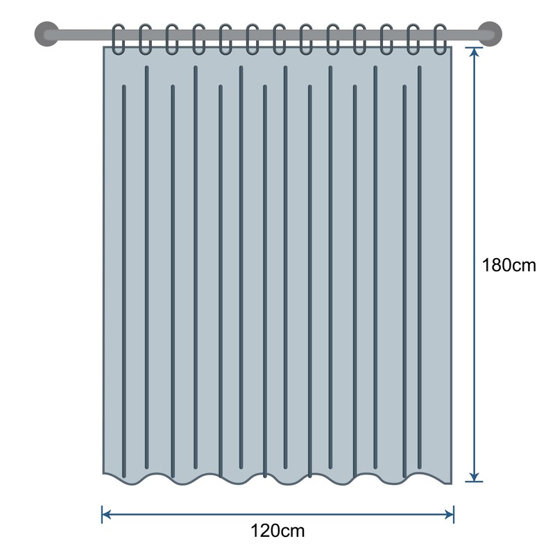 KUOGAS Shower Curtain Anti-Mould with 3 Stronger Magnets Bottom, Transparent