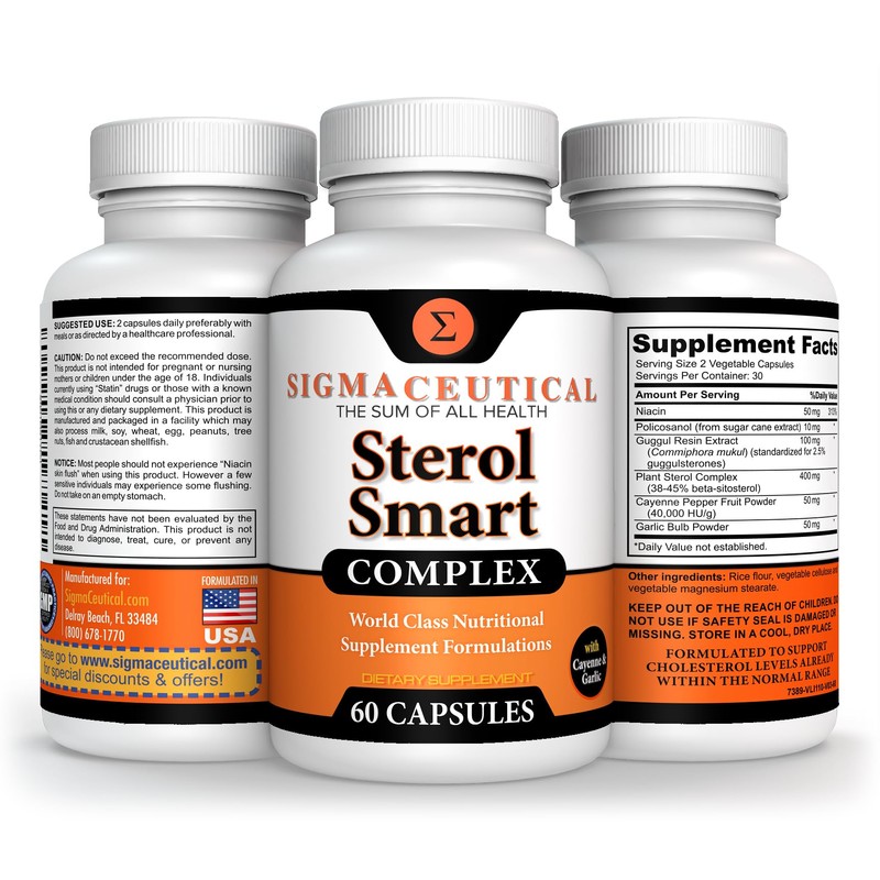 Sigmaceutical Niacin Supplement – Beta Sitosterol Supplement – Policosanol Supplement