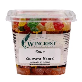 WinCrest Assorted Flavor Gummi Bears - 1.5 Lb Tub (Sour)