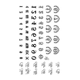 MapofBeauty 2 pcs Black numerals Prints Temporary Waterproof Tattoo Sticker