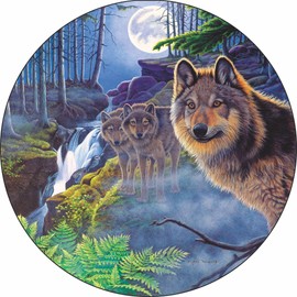 Tire Cover Central Wolf Forest Mystical Moon Wheel Spare Tire Cover(Custom Made to Your tire Size-See menu)