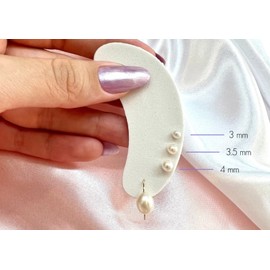 Unbranded Tiny 14k Solid Yellow Gold Baby Earrings 3mm Freshwater Pearls - Hypoallergenic