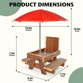 Squirrel Feeder with Umbrella Squirrel Table Feeder with Sturdy Squirrel Feeder with Corn Cob and Peanut Tray Holder Sturdy with Solid Structure Easy to Install