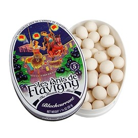 Black Currant Cassis - Abbaye de Flavigny Tin Anise drops all natural 1.8 oz, Six