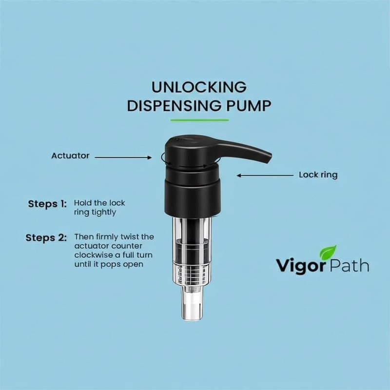 Universal Shampoo/Conditioner Dispenser Pump for Bottles, Leak Proof, Pump Top