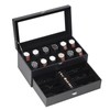 AUTOARK Leather & Velvet 12 Watch Box Jewelry Case and
