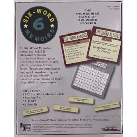 Six Word Memoirs Card Game by University Games | The Incredible Game of 6 Word Stories | Fun Party Game for Friends and Family | For Ages 12 Years and Up