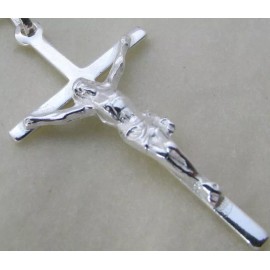 Fashion Jewelry CROSS CRUCIFIX JESUS CATHOLIC FAITH PRAY CHRISTIAN pendant Silver 24" Necklace